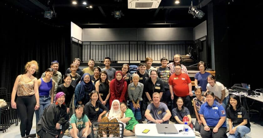 A group photograph of people who joined us for a workshop hosted by ART:DIS in Singapore.