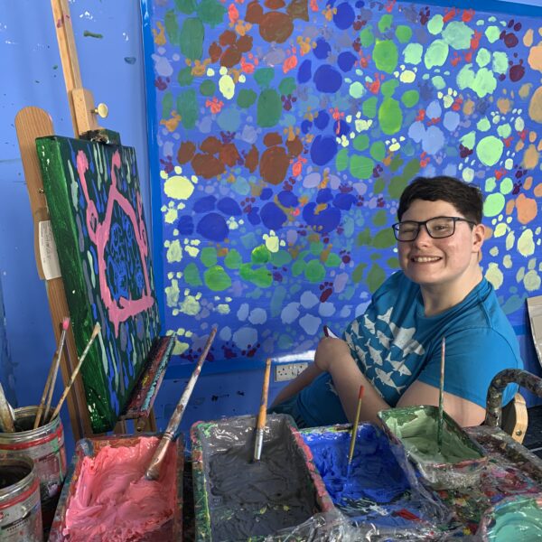 Leo Selby-Stocker is in the studio in Hastings surrounded by her work.